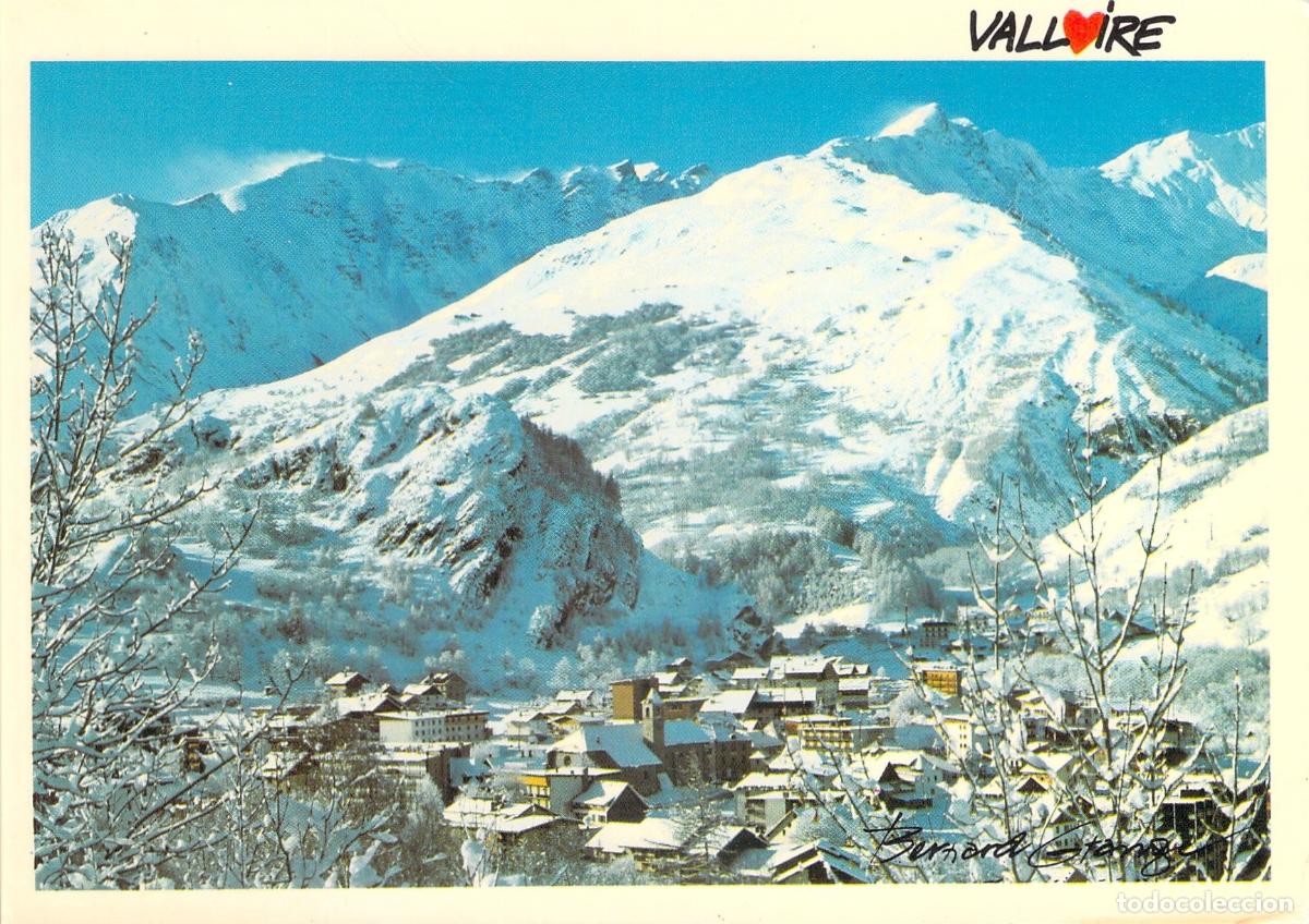 Postkarten: Postal de Valloire en los Alpes Franceses con Paisaje Nevado