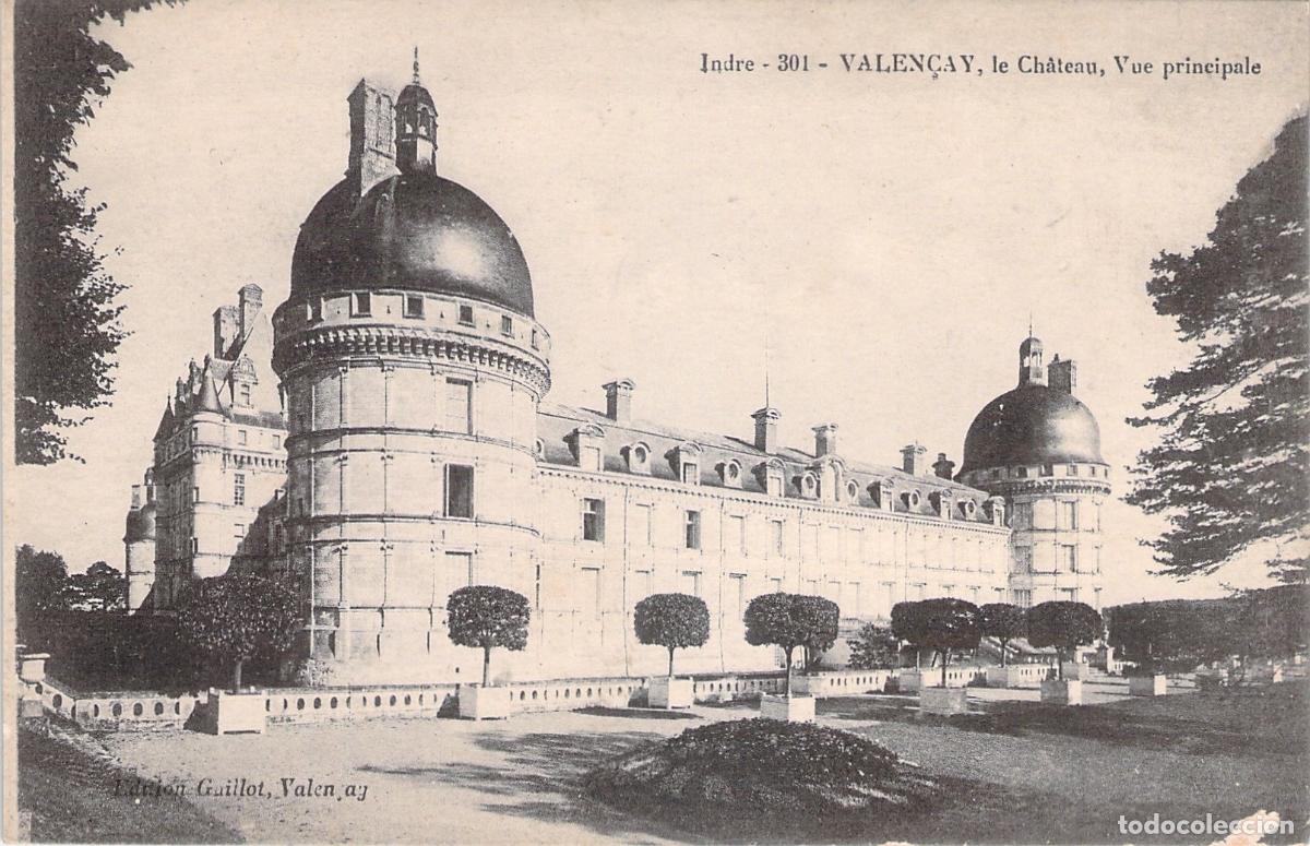 Postkarten: Postal del Castillo de Valen&ccedil;ay, Indre, Francia - Vista Principal