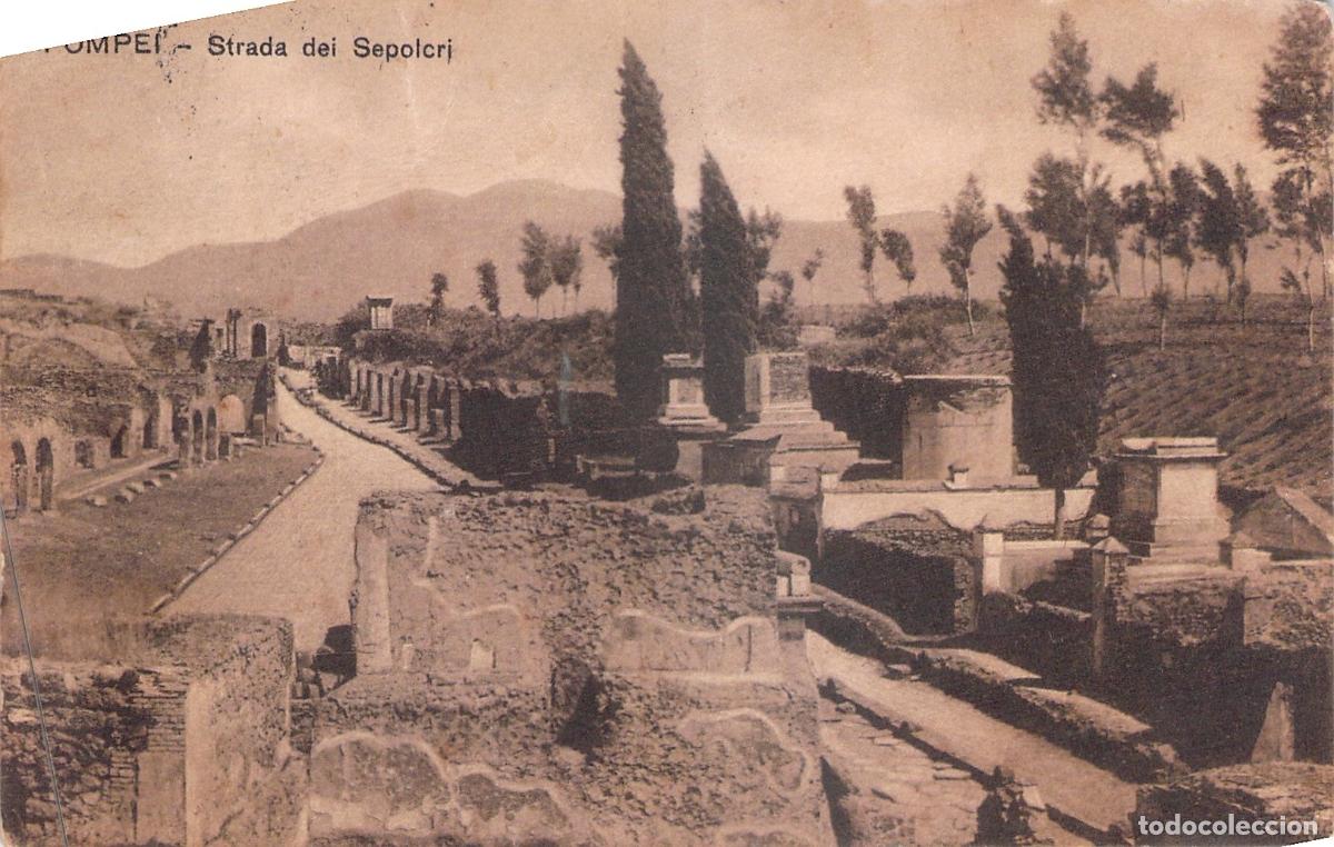 Postales: Postal de Pompeya, Italia - Strada dei Sepolcri y Ruinas Romanas