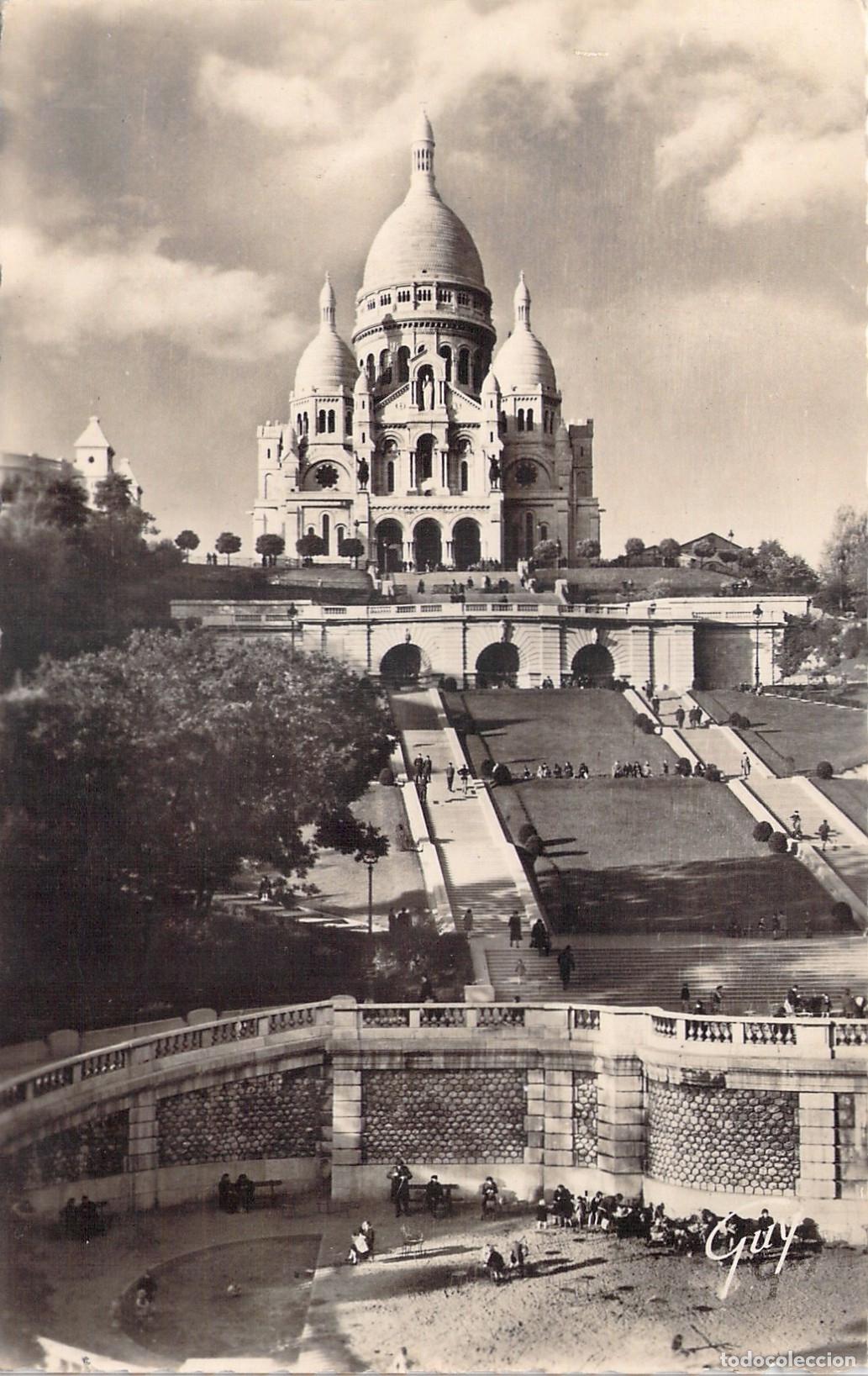 Postales: Postal de la Bas&iacute;lica del Sagrado Coraz&oacute;n, Montmartre, Par&iacute;s