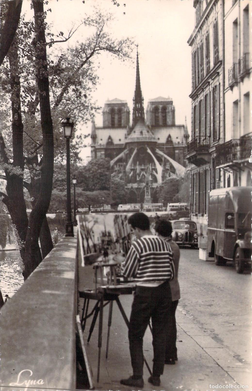 Postales: Postal de Par&iacute;s, Rinc&oacute;n Pintoresco de la Isla de San Luis y Notre-Dame