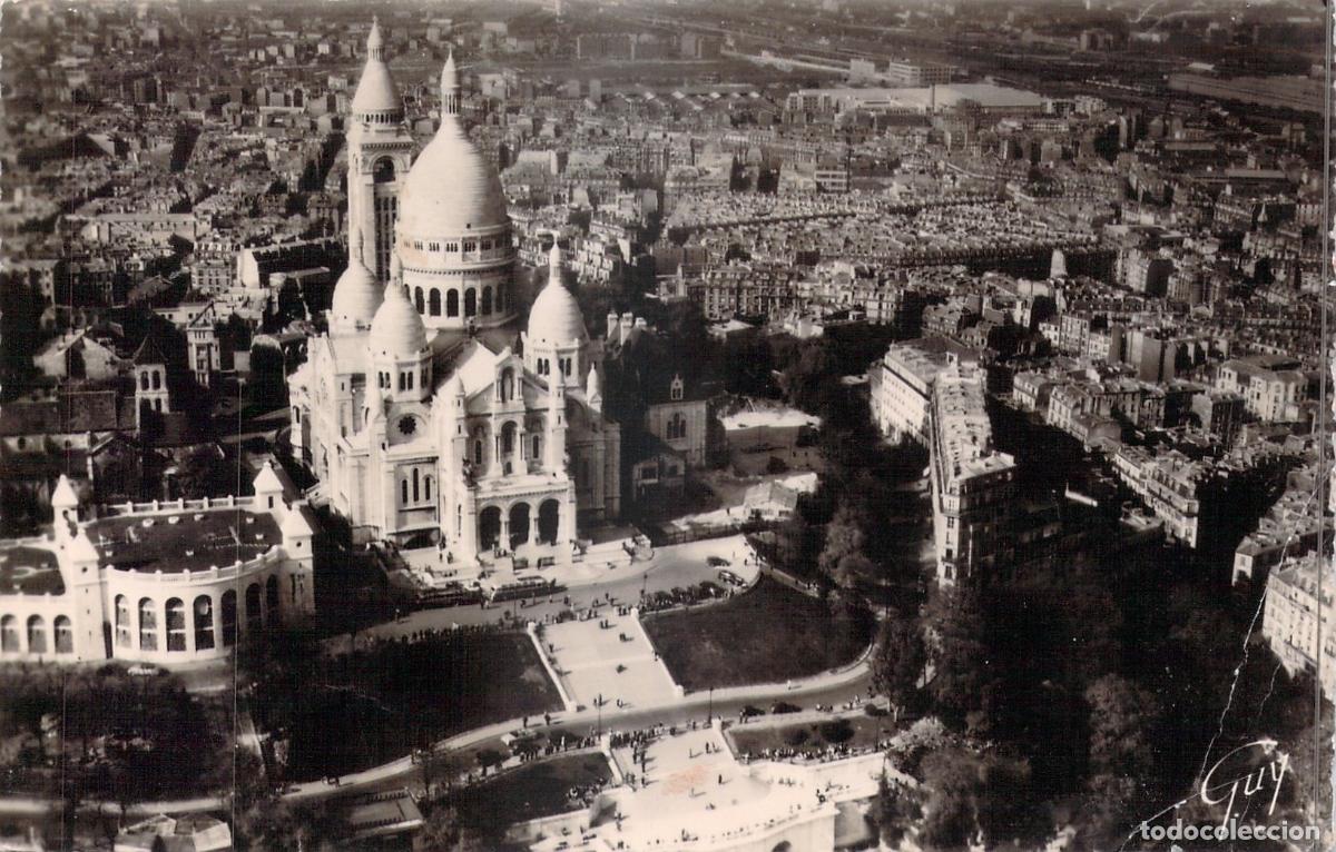 Postales: Postal de la Bas&iacute;lica del Sacr&eacute;-C&oelig;ur en Montmartre, Vista A&eacute;rea de Par&iacute;s