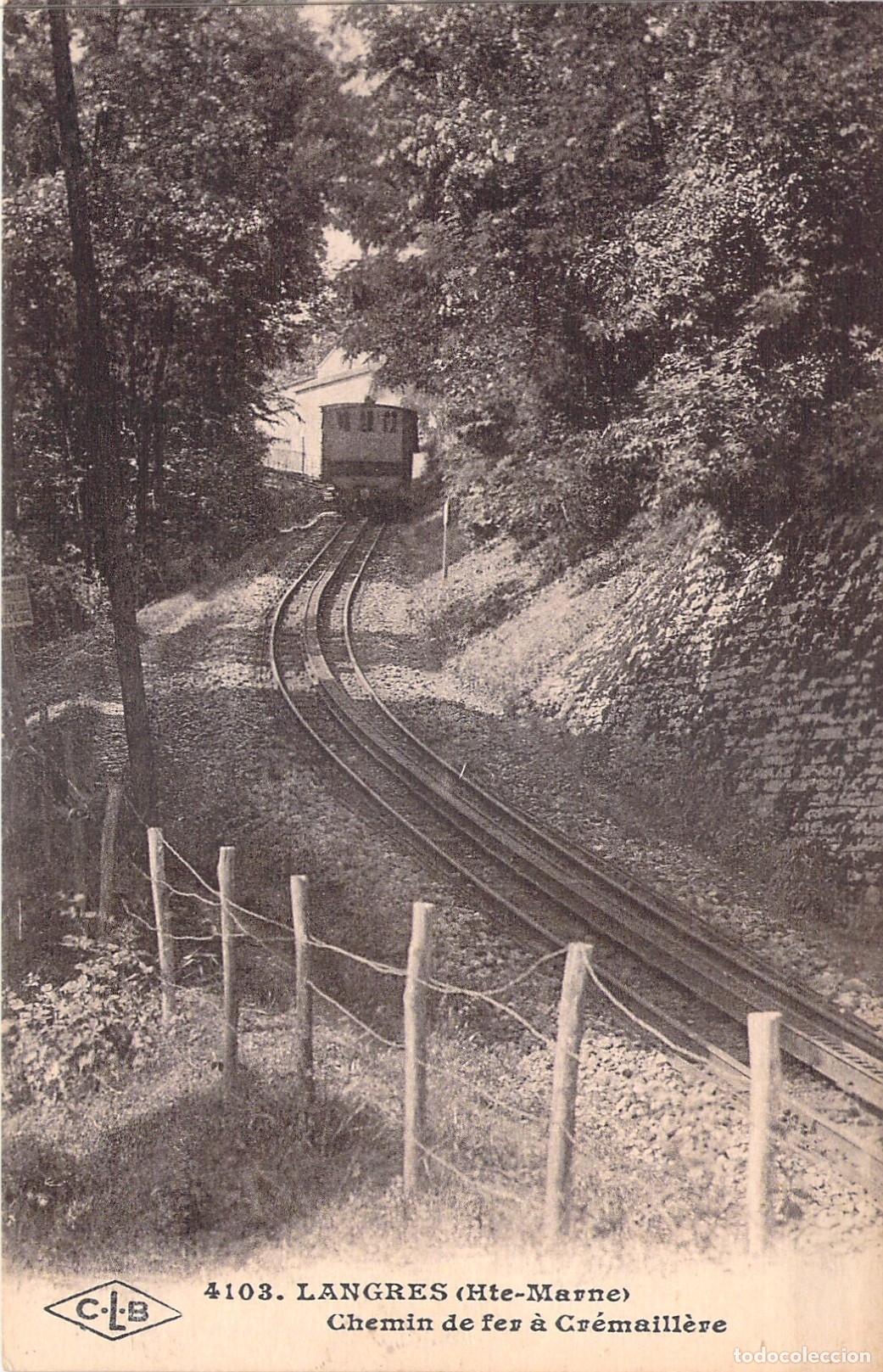Postais: Postal de Langres Francia, Ferrocarril de Cremallera en Haute-Marne