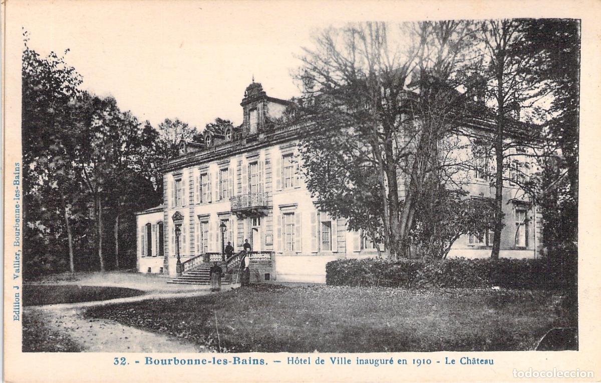 Postais: Postal de Bourbonne-les-Bains: Ayuntamiento y Castillo