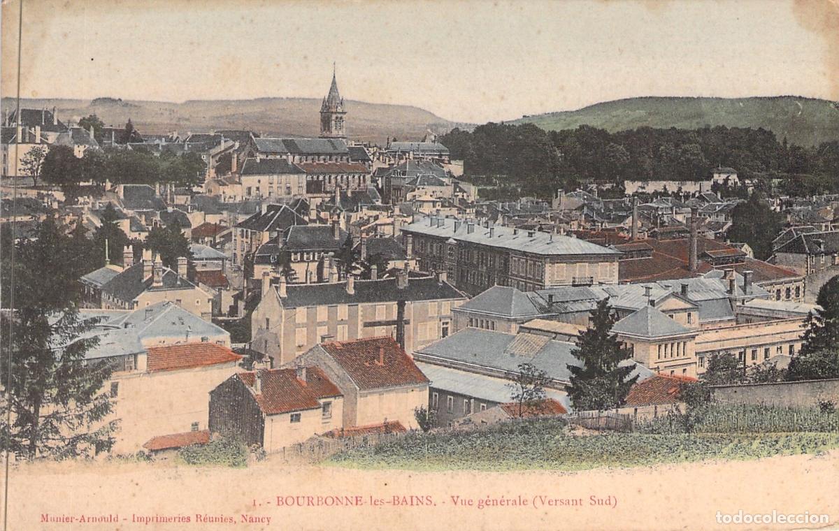 Postkarten: Postal de Bourbonne-les-Bains: Vista General Versante Sur de Francia