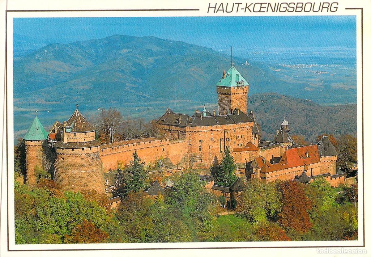 Postales: Postal del Castillo de Haut-Koenigsbourg en Alsacia, Francia