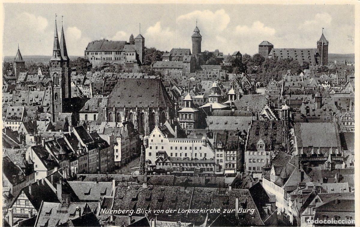 Postales: Postal de Nuremberg: Vista desde Lorenzkirche hacia el Castillo