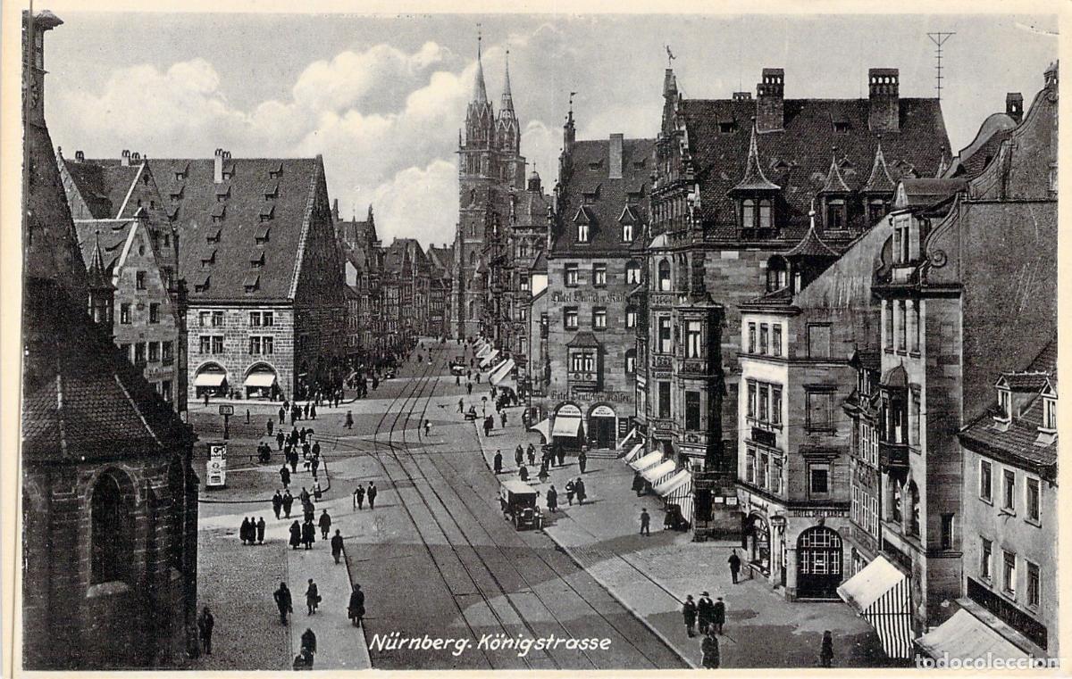 Postales: Postal de la Calle K&ouml;nigstrasse en N&uacute;remberg, Alemania