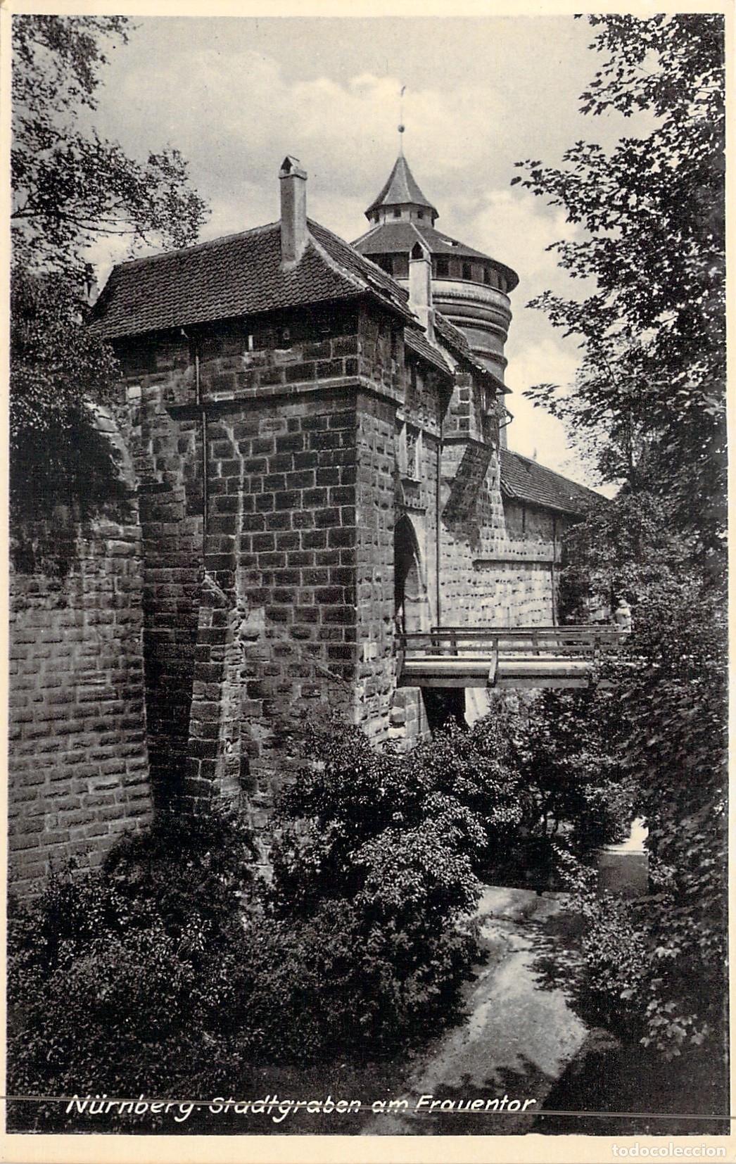 Postales: Postal de Frauentor y foso de la ciudad, Nuremberg, Alemania