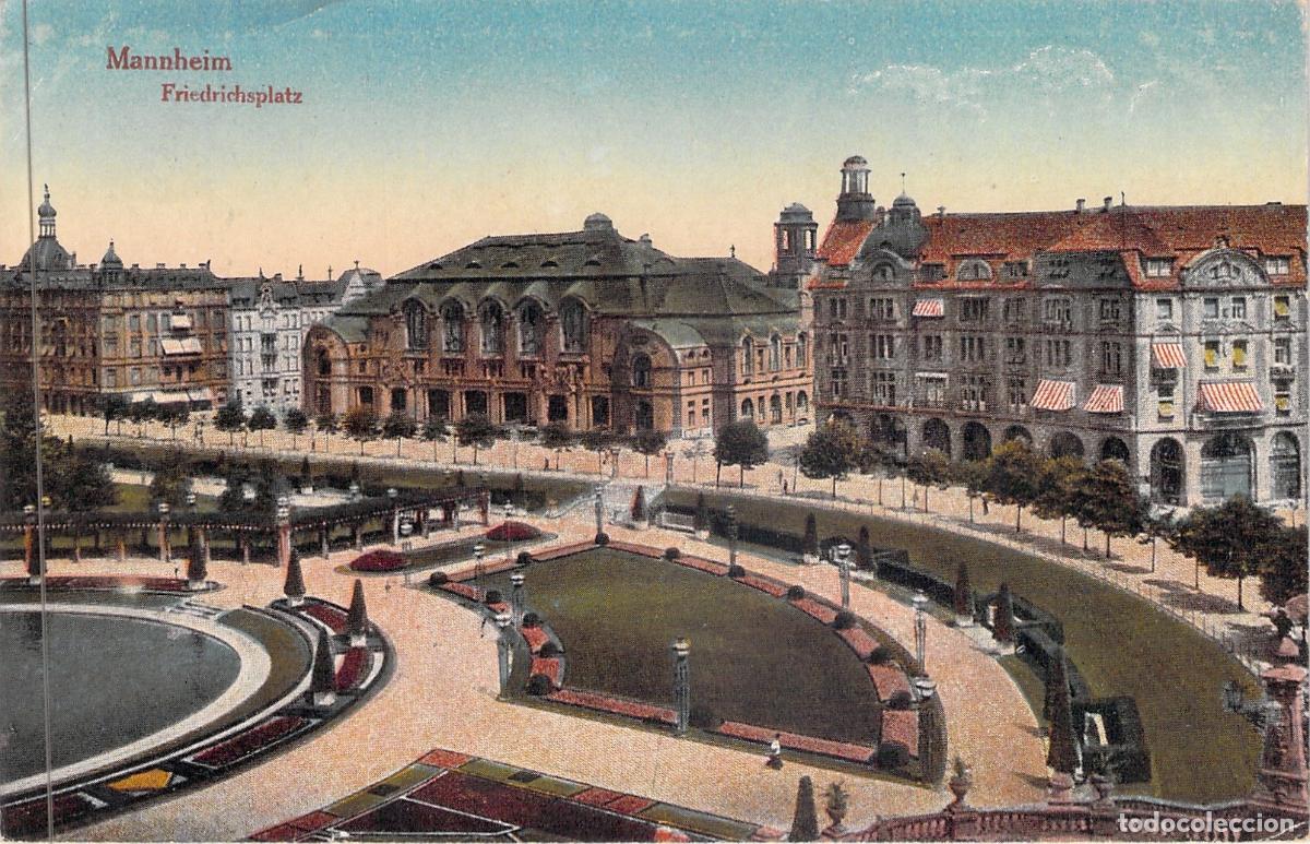 Postales: Postal de Mannheim, Friedrichsplatz y Rosengarten, Alemania