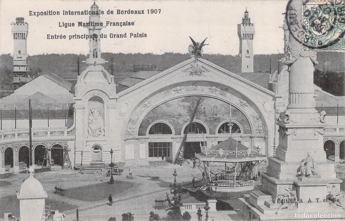 Postales: Postal Entrada Principal Grand Palais, Exposici&oacute;n de Burdeos
