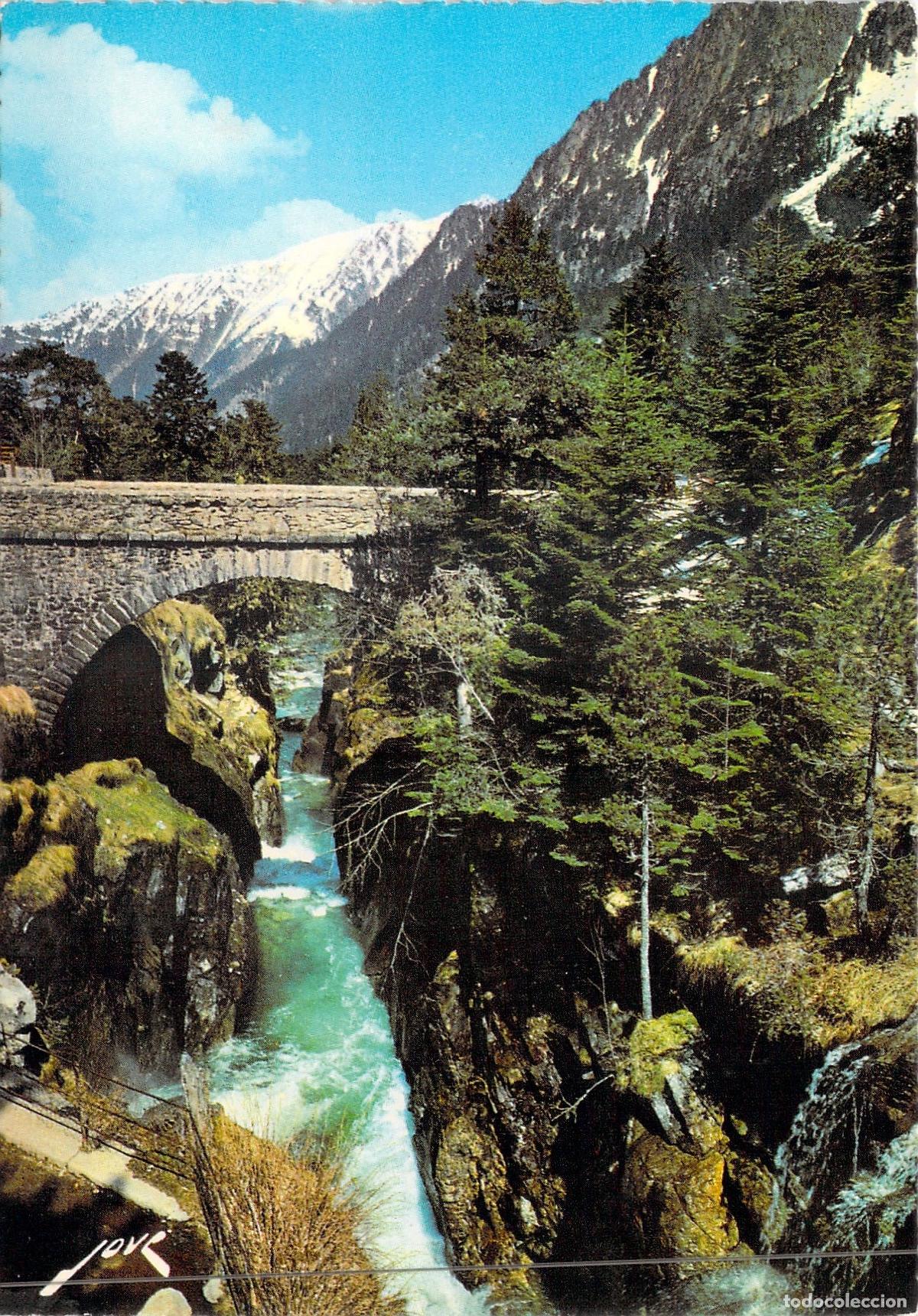 Postales: Postal Le Pont d'Espagne y el Abismo, Cauterets, Pirineos