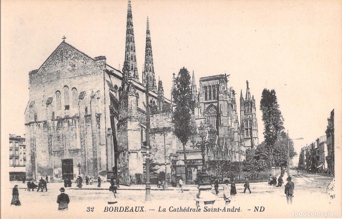 Cartoline: Postal de la Catedral Saint-Andr&eacute; en Burdeos, Francia
