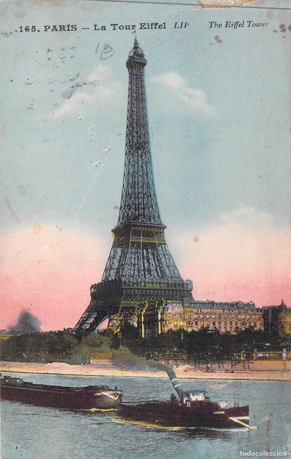 Cartoline: Tarjeta Postal de la Torre Eiffel y el R&iacute;o Sena en Par&iacute;s