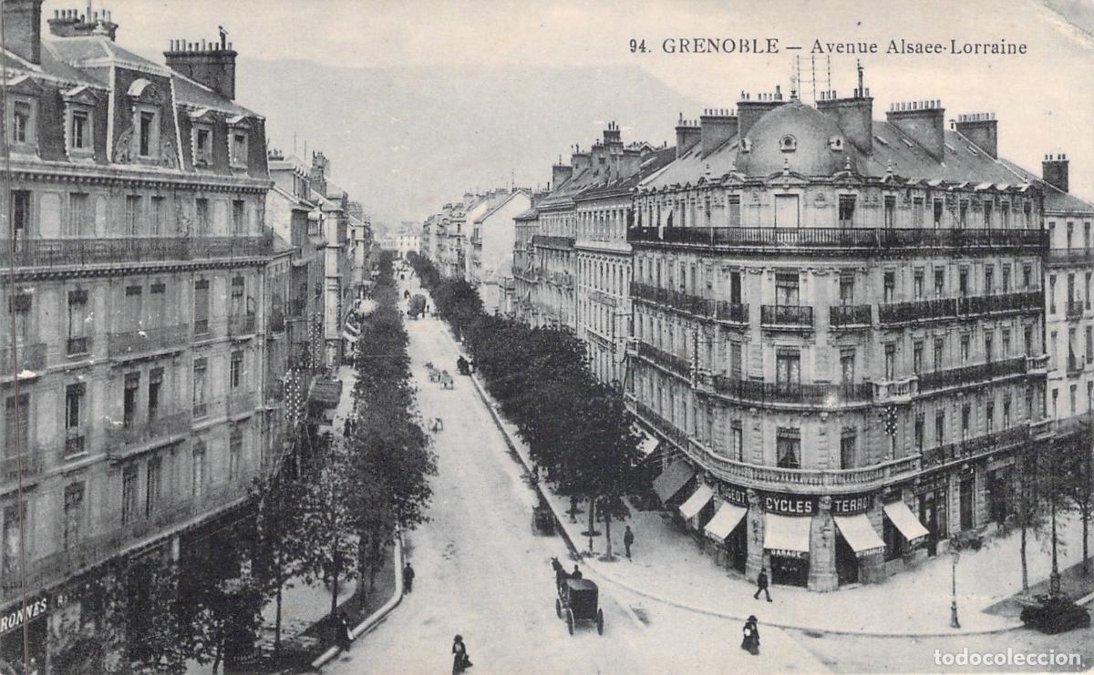 Cartoline: Postal de Grenoble, Avenue Alsace-Lorraine, Francia