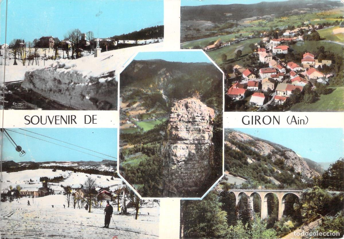 Postcards: Postal de Recuerdo de Giron (Ain), Francia - Vistas M&uacute;ltiples