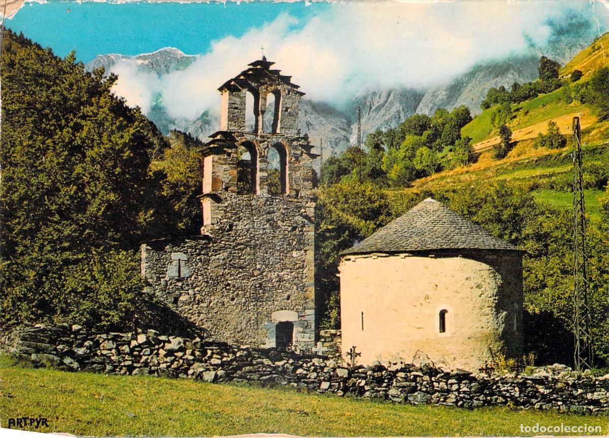 Postales: Postal de la Capilla de los Templarios, Plan d'Aragnouet, Pirineos Franceses