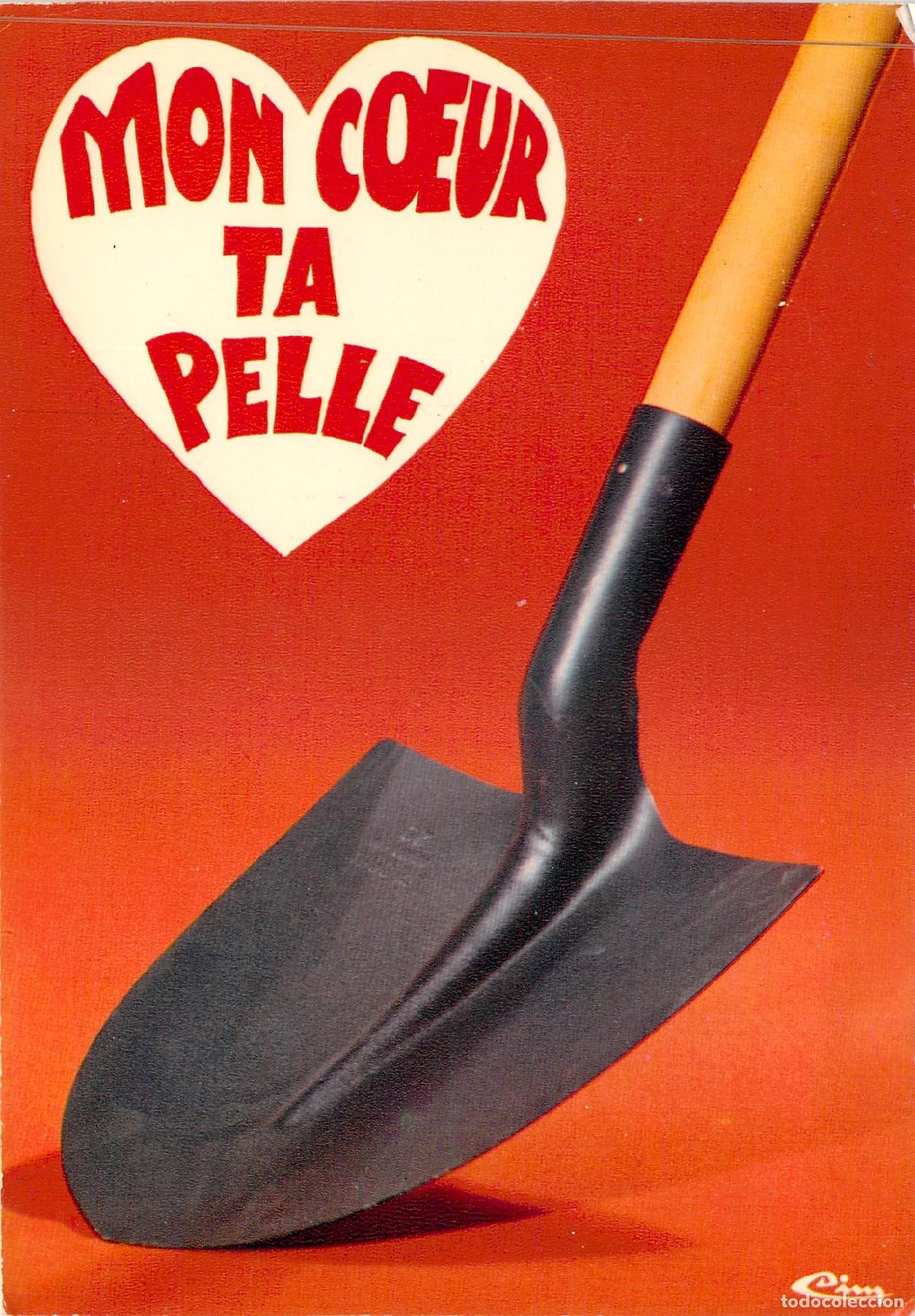 Postales: Postal de Humor Franc&eacute;s Objets Bavards Juego de Palabras Coraz&oacute;n