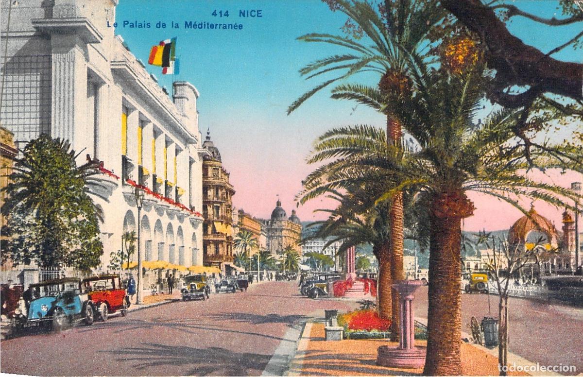 Postales: Postal de Niza, Palacio del Mediterr&aacute;neo y Paseo de los Ingleses