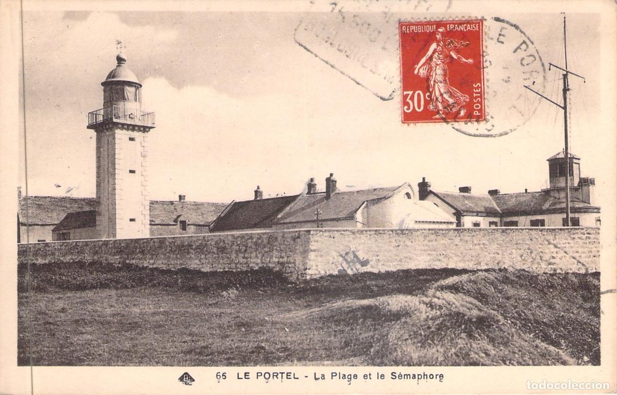 Postales: Postal de Le Portel, Francia - La Playa y el Sem&aacute;foro