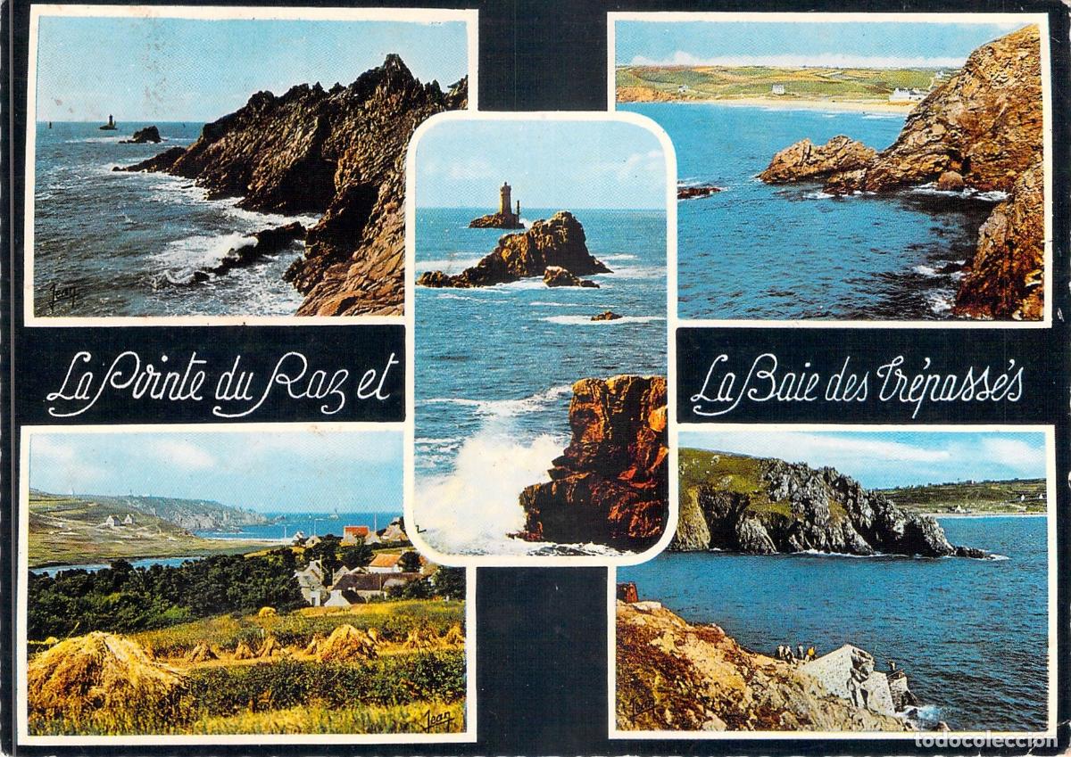 Postales: Postal Multivista de Pointe-du-Raz y Baie des Tr&eacute;pass&eacute;s, Breta&ntilde;a