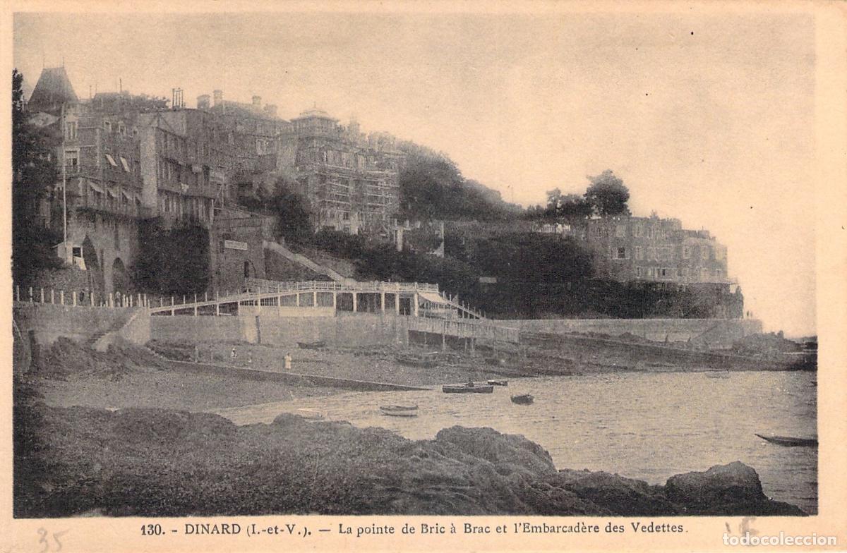 Postales: Postal de Dinard: La Pointe de Bric &agrave; Brac y el Embarcadero
