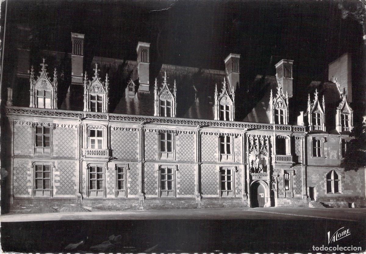 Postales: Postal del Castillo de Blois Iluminado - Ala de Luis XII