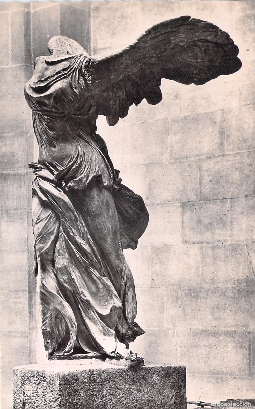 Postales: Postal de la Victoria de Samotracia, Museo del Louvre, Par&iacute;s