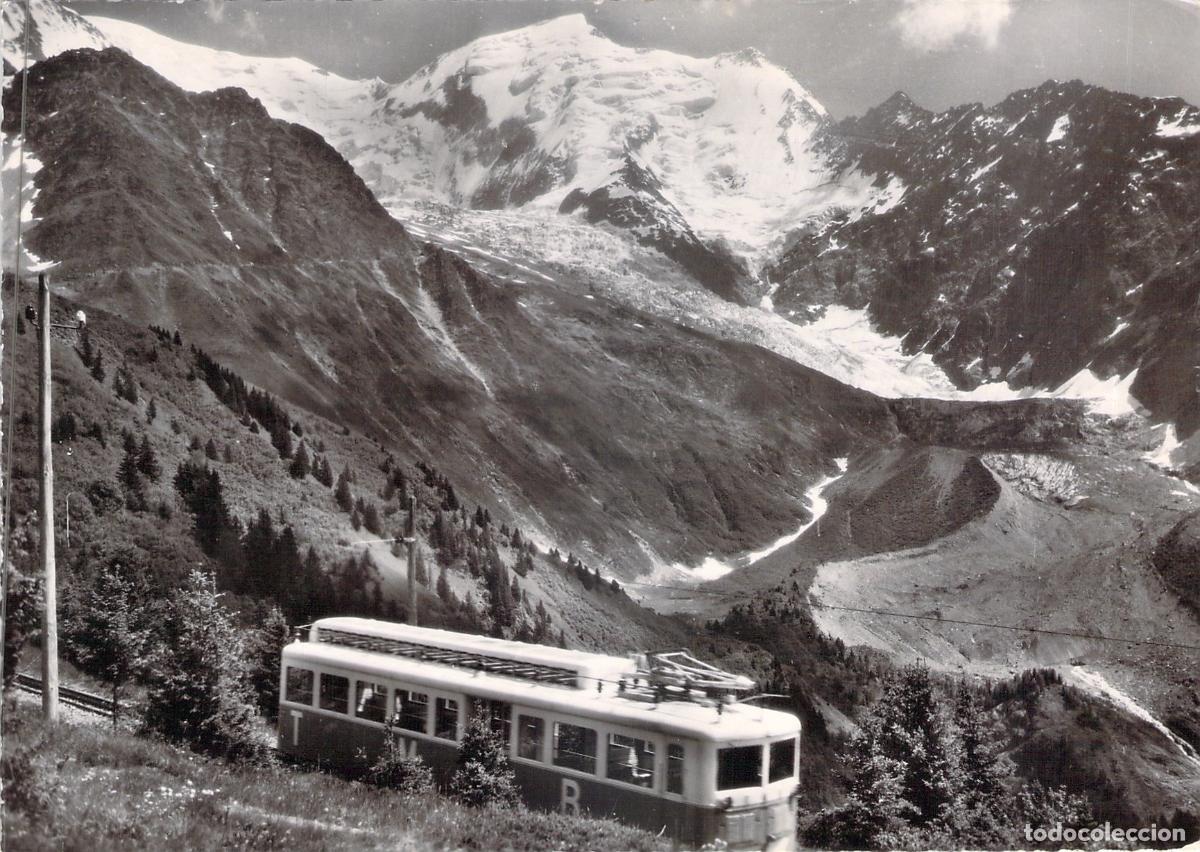 Postales: Postal de Les Houches Mont-Blanc y el Tramway del Mont Blanc
