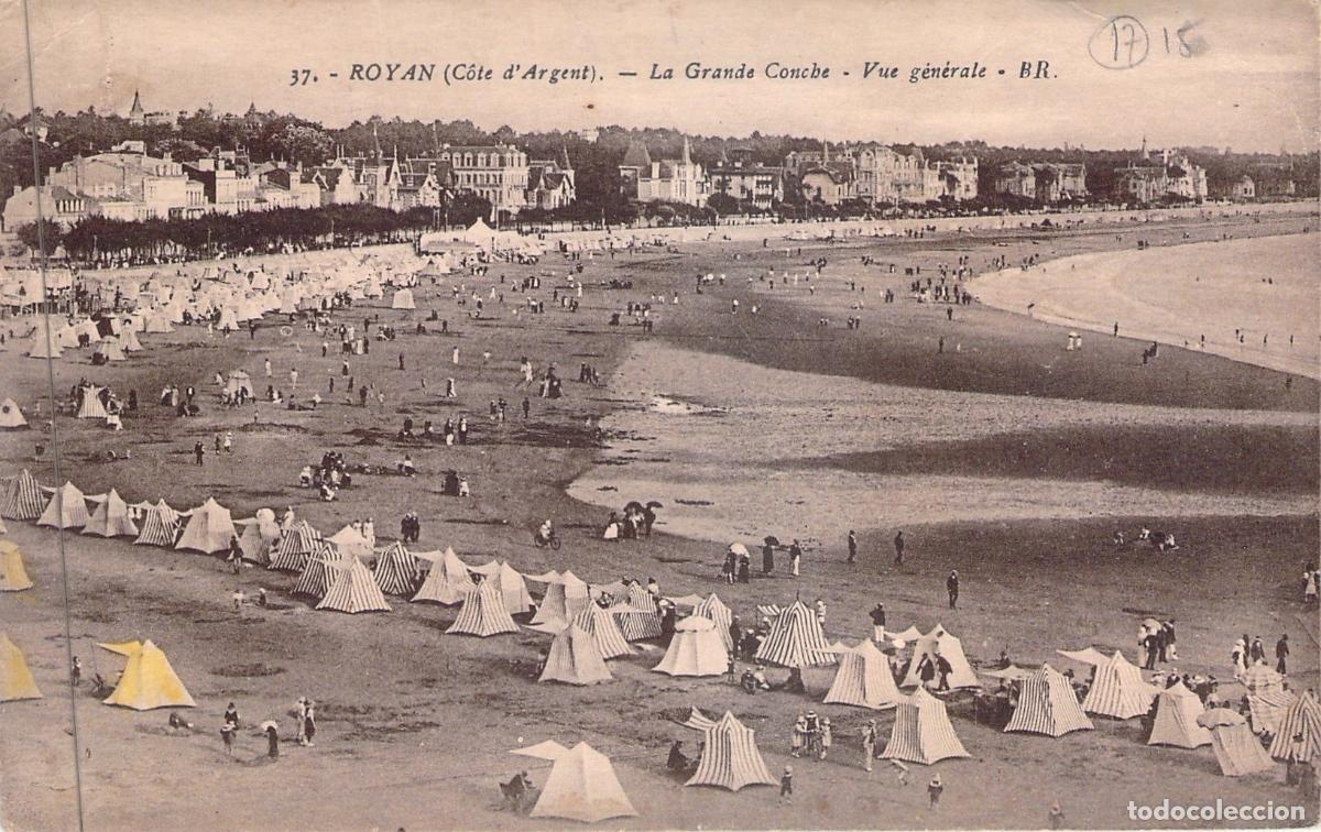Postales: Postal de Royan, Playa La Grande Conche, Costa de Plata, Francia