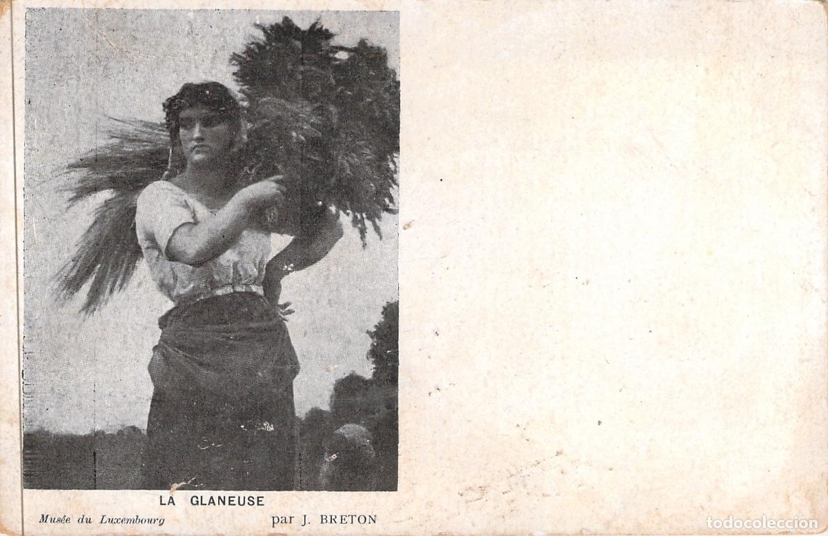 Postales: Postal de la Pintura La Espigadora de Jules Breton Museo del Luxemburgo
