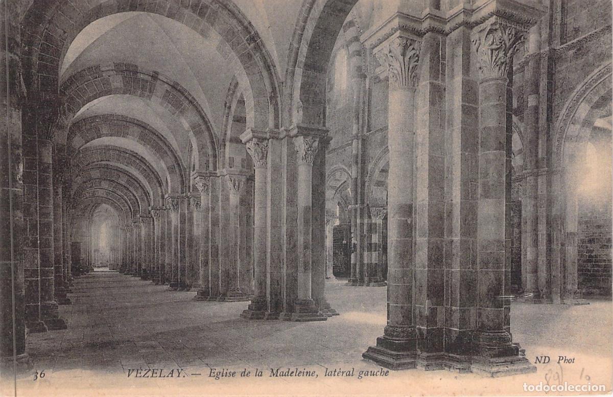 Postcards: Postal del Interior de la Iglesia de la Madeleine en V&eacute;zelay, Francia