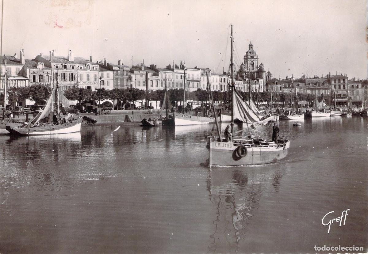 Postales: Postal de La Rochelle Francia Puerto y Torre del Gran Reloj