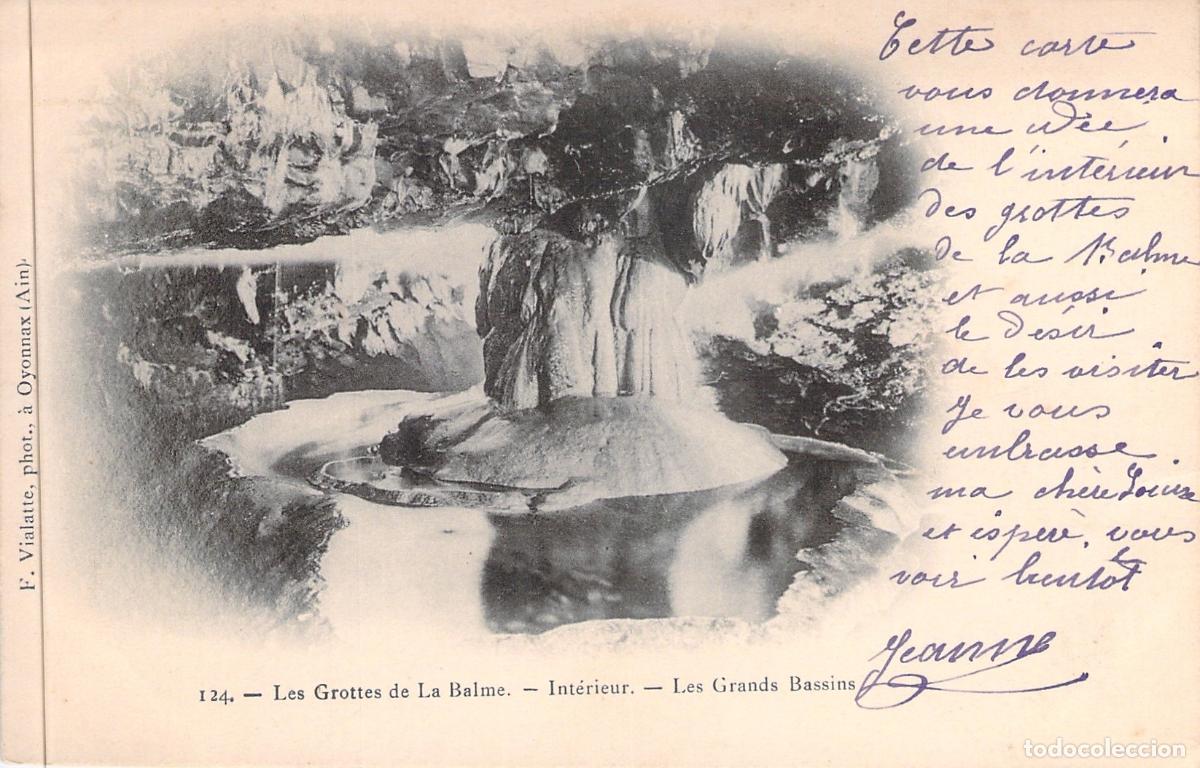 Postales: Postal de las Grutas de La Balme, Interior de los Grandes Estanques