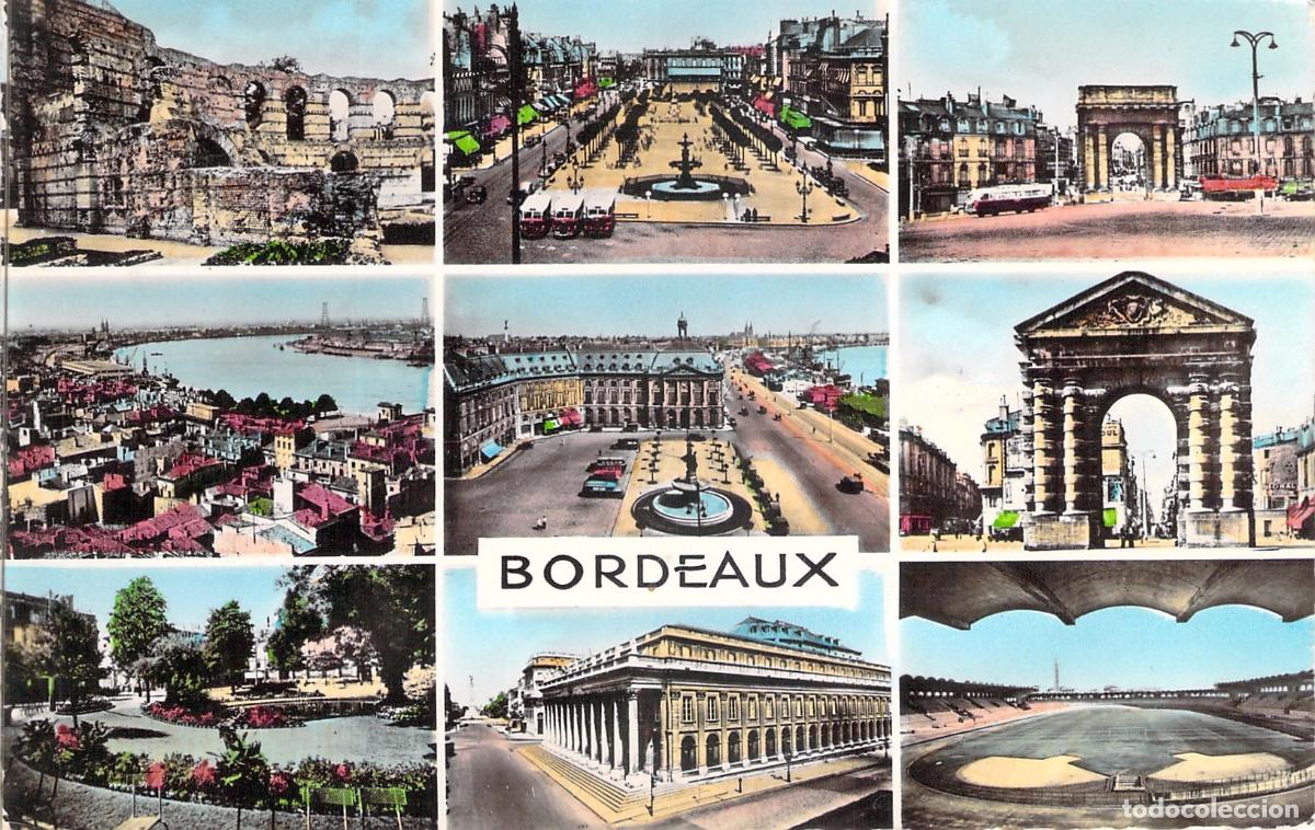 Postales: Postal Multivista de Bordeaux: Monumentos y Lugares Emblem&aacute;ticos