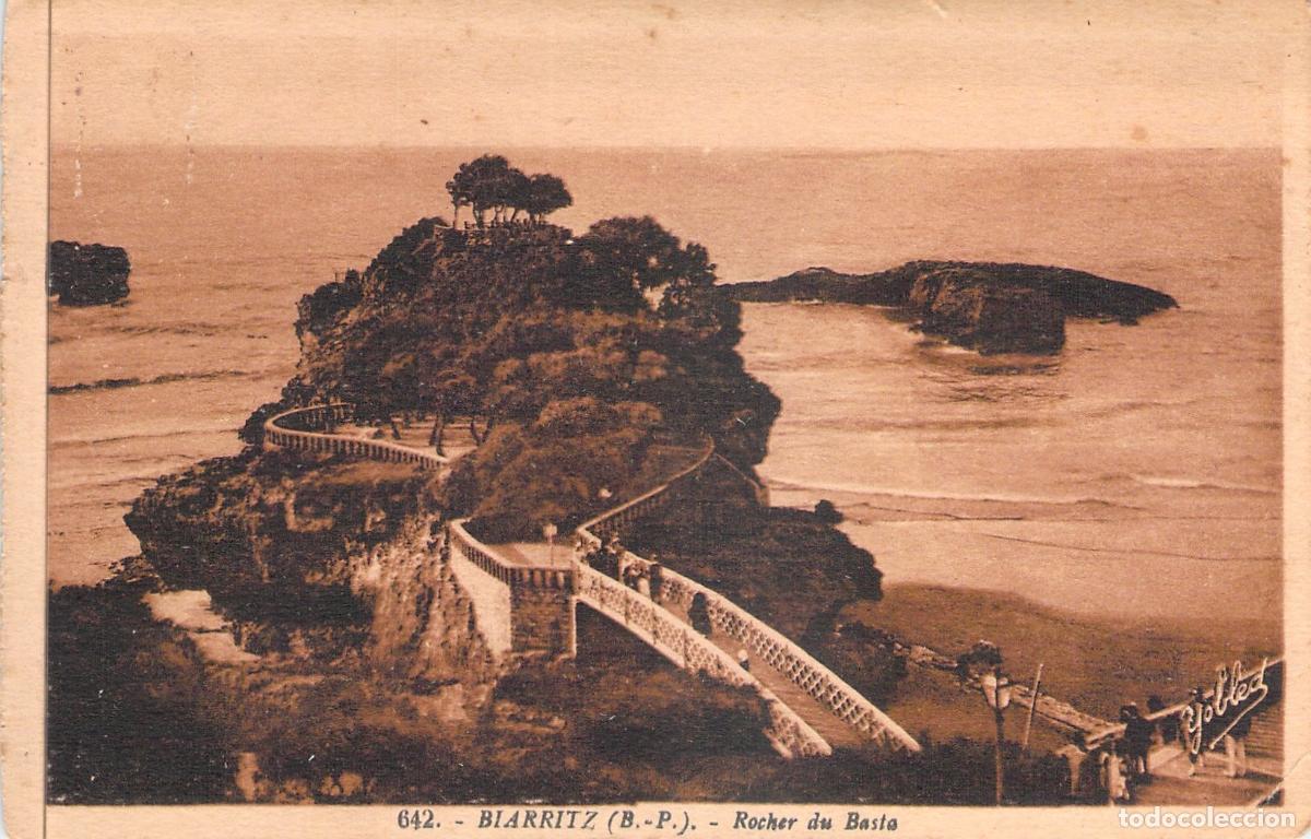 Postales: Postal de Biarritz, Francia - Rocher du Basta con Puente
