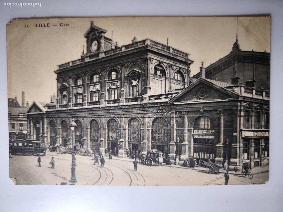 Postales: Antigua postal francesa. Lille Gare. Principios siglo XX.