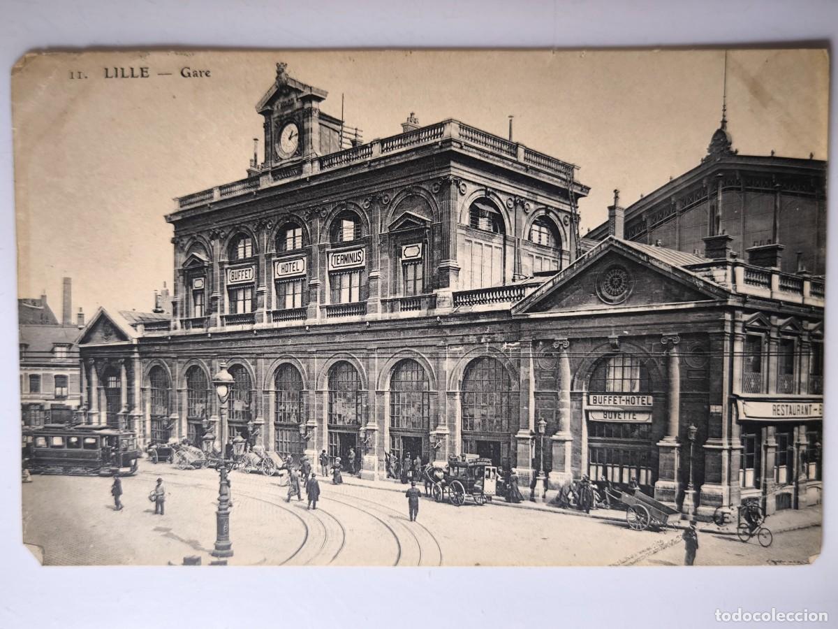Postales: Antigua postal francesa. Lille Gare. Principios siglo XX.