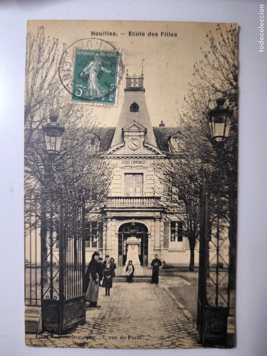 Postales: Antigua postal francesa. Houilles. Principios siglo XX. Francia.