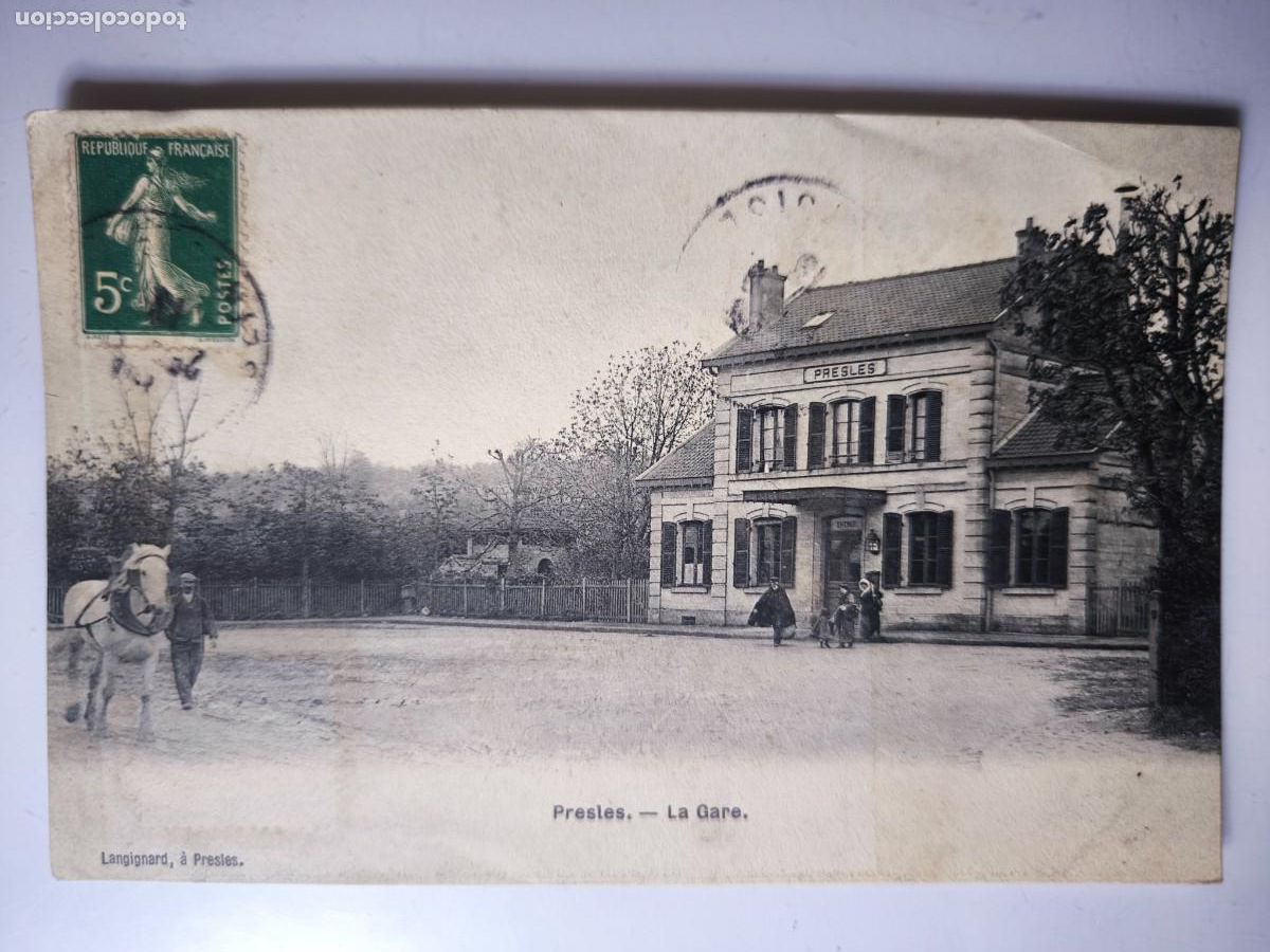 Postales: Antigua postal francesa. Presles La Gare. Principios siglo XX. Francia.
