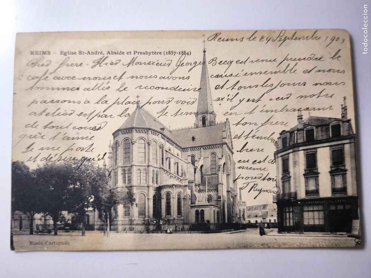 Postales: Antigua postal francesa. Reims. Principios siglo XX. Francia.