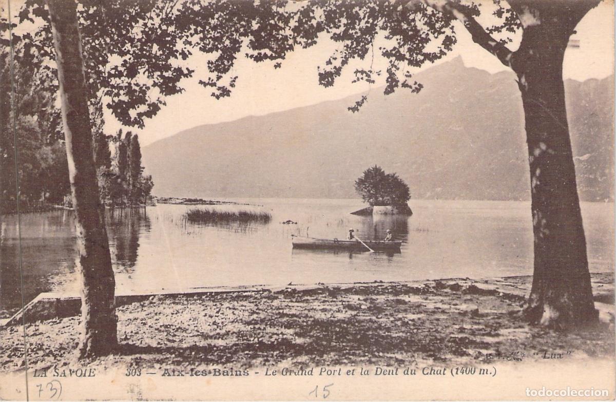 Cartoline: Postal Aix-les-Bains, Le Grand Port y Dent du Chat, Saboya