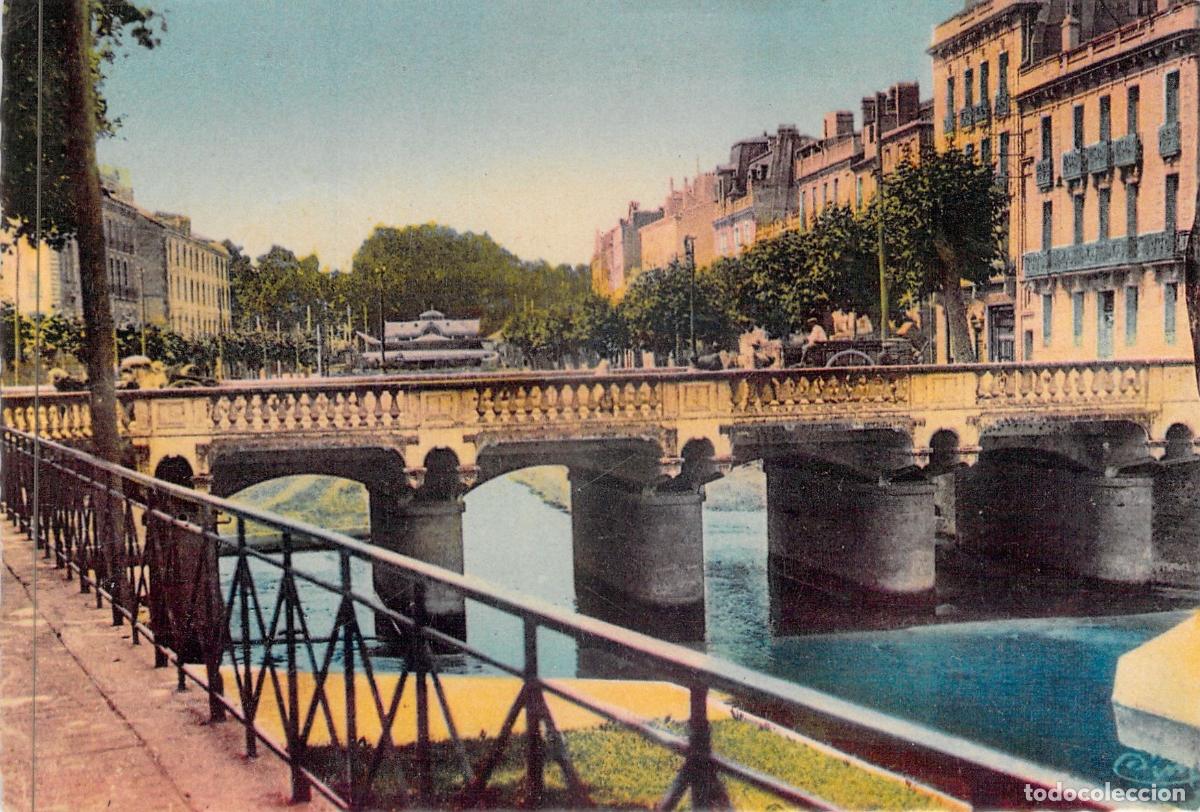 Cartoline: Postal de Perpignan: El Puente y los Muelles, Francia