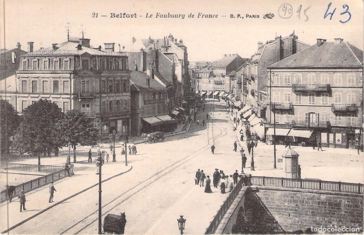 Cartoline: Tarjeta Postal Belfort - Le Faubourg de France, Escena Callejera