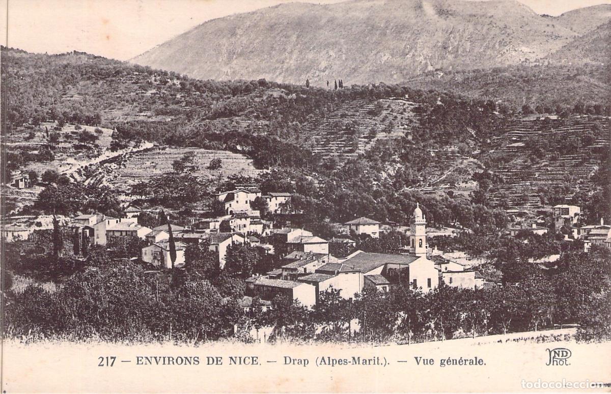 Postales: Postal de Drap, Alrededores de Niza, Vista General Alpes Mar&iacute;timos