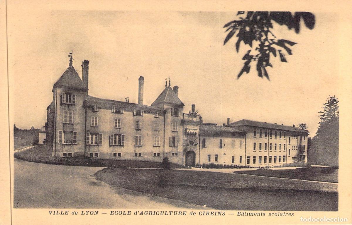 Postales: Postal Antigua Escuela de Agricultura de Cibeins, Lyon, Francia