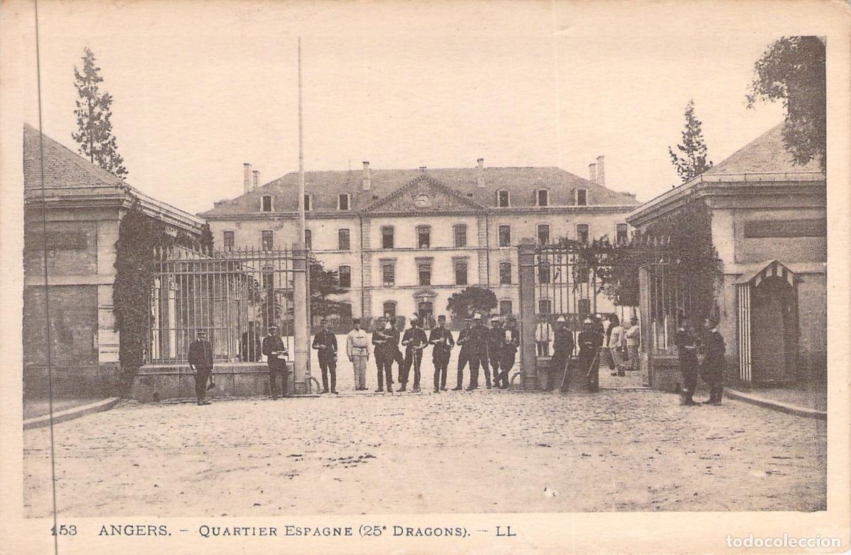 Postales: Postal de Angers Francia Cuartel Espa&ntilde;a 25 Dragones