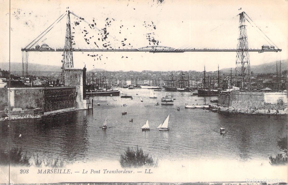Postales: Postal de Marsella: El Puente Transbordador y el Puerto Viejo