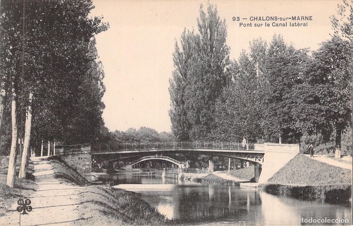 Postales: Postal de Ch&acirc;lons-sur-Marne: Puente sobre el Canal Lateral