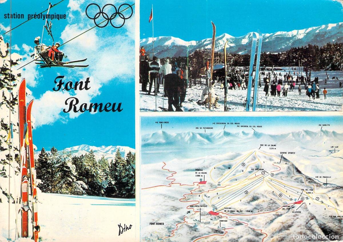 Postales: Postal Estaci&oacute;n de Esqu&iacute; Font-Romeu Cit&eacute; Pr&eacute;olympique Pirineos